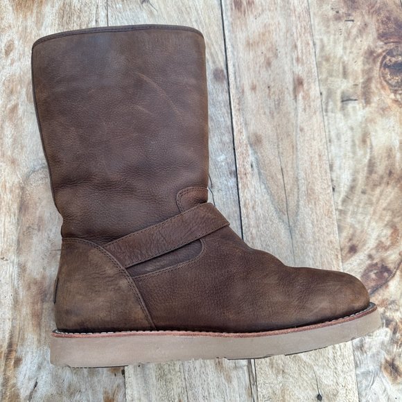 UGG Boots Kensington II Leather Double Buckle Brown 1004144 - Picture 5 of 12